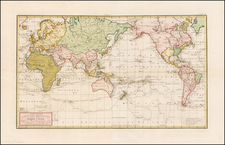 World, World and Pacific Map By Franz Anton Schraembl