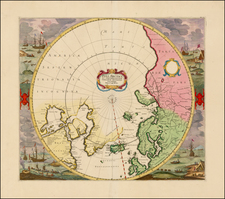 Northern Hemisphere, Polar Maps, Russia, Scandinavia and Canada Map By Frederick De Wit