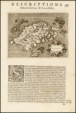 Iceland and Balearic Islands Map By Tomasso Porcacchi