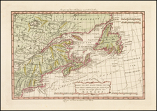 New England, Canada and Eastern Canada Map By Willem Albert Bachienne