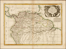 South America and Guianas & Suriname Map By Rigobert Bonne / Jean Lattré