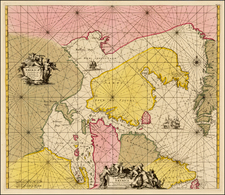 Polar Maps, Atlantic Ocean and Canada Map By Frederick De Wit