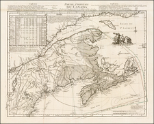 New England and Canada Map By Georges Louis Le Rouge