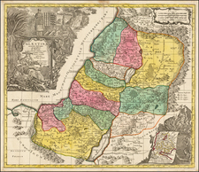 Asia and Holy Land Map By Matthaus Seutter