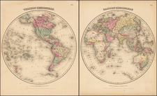 World and World Map By Alvin Jewett Johnson / Ross C. Browning