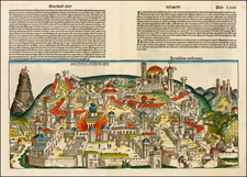 Holy Land Map By Hartmann Schedel