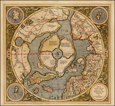 World, Polar Maps and Alaska Map By Gerard Mercator
