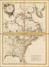 United States, North America and Canada Map By Rigobert Bonne