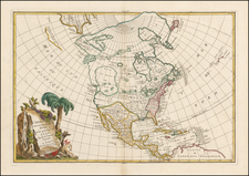 Alaska and North America Map By Jean Janvier