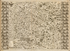 Austria, Czech Republic & Slovakia and Germany Map By Johann Zieger