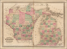 Midwest Map By Alvin Jewett Johnson