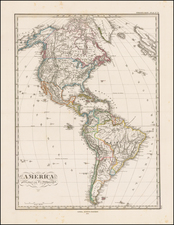 South America and America Map By Adolf Stieler