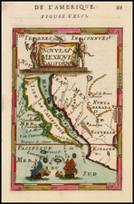 Baja California and California Map By Alain Manesson Mallet