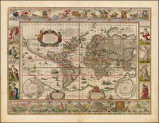 World and World Map By Willem Janszoon Blaeu