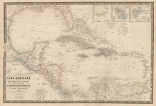 Southeast, Texas, Caribbean and Central America Map By Adrien-Hubert Brué