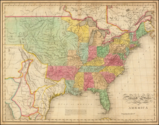 United States Map By Henry Charles Carey  &  Isaac Lea