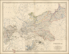 Poland, Baltic Countries and Germany Map By W. & A.K. Johnston