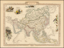 Asia and Asia Map By John Tallis
