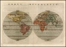 World and World Map By Girolamo Ruscelli