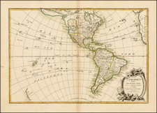 South America and America Map By Jean Janvier