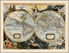 World and World Map By Pieter van der Aa