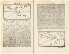 Atlantic Ocean, Spain, African Islands, including Madagascar and Balearic Islands Map By Benedetto Bordone