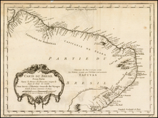 Brazil Map By Jacques Nicolas Bellin