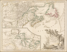 New England, Midwest and Canada Map By Didier Robert de Vaugondy