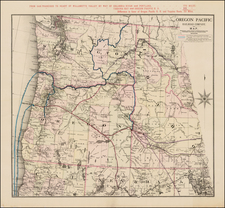 Idaho and Oregon Map By Oregon Pacific Railway Company