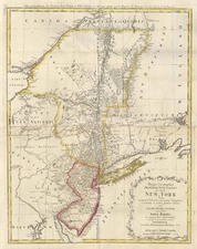 New England and Mid-Atlantic Map By Homann Heirs / Claude Joseph Sauthier