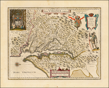 Mid-Atlantic and Southeast Map By Willem Janszoon Blaeu