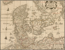 Scandinavia and Denmark Map By Claes Janszoon Visscher