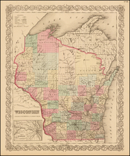 Midwest Map By Joseph Hutchins Colton