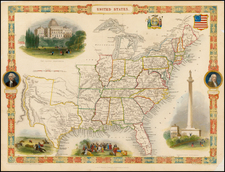 United States and Texas Map By John Tallis