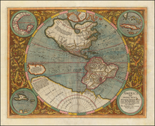 Western Hemisphere, South America and America Map By Michael Mercator