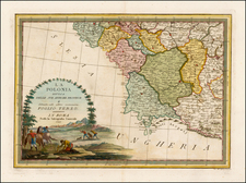 La Polonia Divisa Nell Sue Antiche Province E delineata quelle ultime osservazioni.  Foglio Terzo . . .1797 By Giovanni Maria Cassini