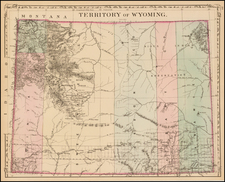 Plains and Rocky Mountains Map By Samuel Augustus Mitchell Jr.