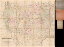 United States, Texas, Midwest, Plains, Southwest, Rocky Mountains and California Map By William Keeler