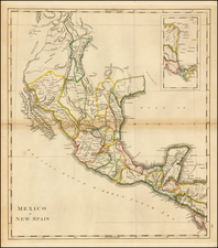 Texas, Southwest, Rocky Mountains and Mexico Map By Mathew Carey