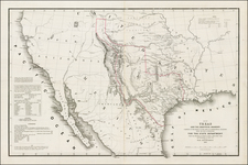 Texas, Plains, Southwest, Rocky Mountains and California Map By William Hemsley Emory