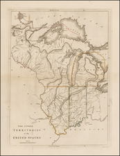 Midwest and Plains Map By Mathew Carey