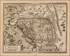 China, Japan and Philippines Map By Abraham Ortelius