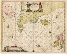 Atlantic Ocean, Iceland and Canada Map By Jan Jansson