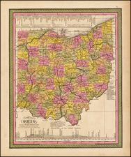 Midwest Map By Samuel Augustus Mitchell