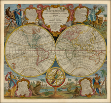 World, World and Celestial Maps Map By Jean-Baptiste Nolin / Louis Denis