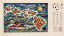 Hawaii and Hawaii Map By Hawaiian Pineapple Company