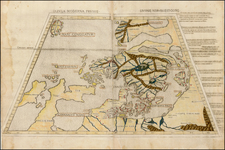 British Isles, Poland, Scandinavia, Iceland, Denmark and Germany Map By Claudius Ptolemy