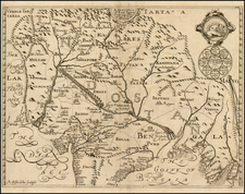 India and Central Asia & Caucasus Map By Samuel Purchas / William Baffin