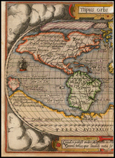 Western Hemisphere, South America and America Map By Abraham Ortelius / Philippe Galle