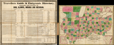 Midwest Map By Humphrey Phelps  &  Bela S. Squire